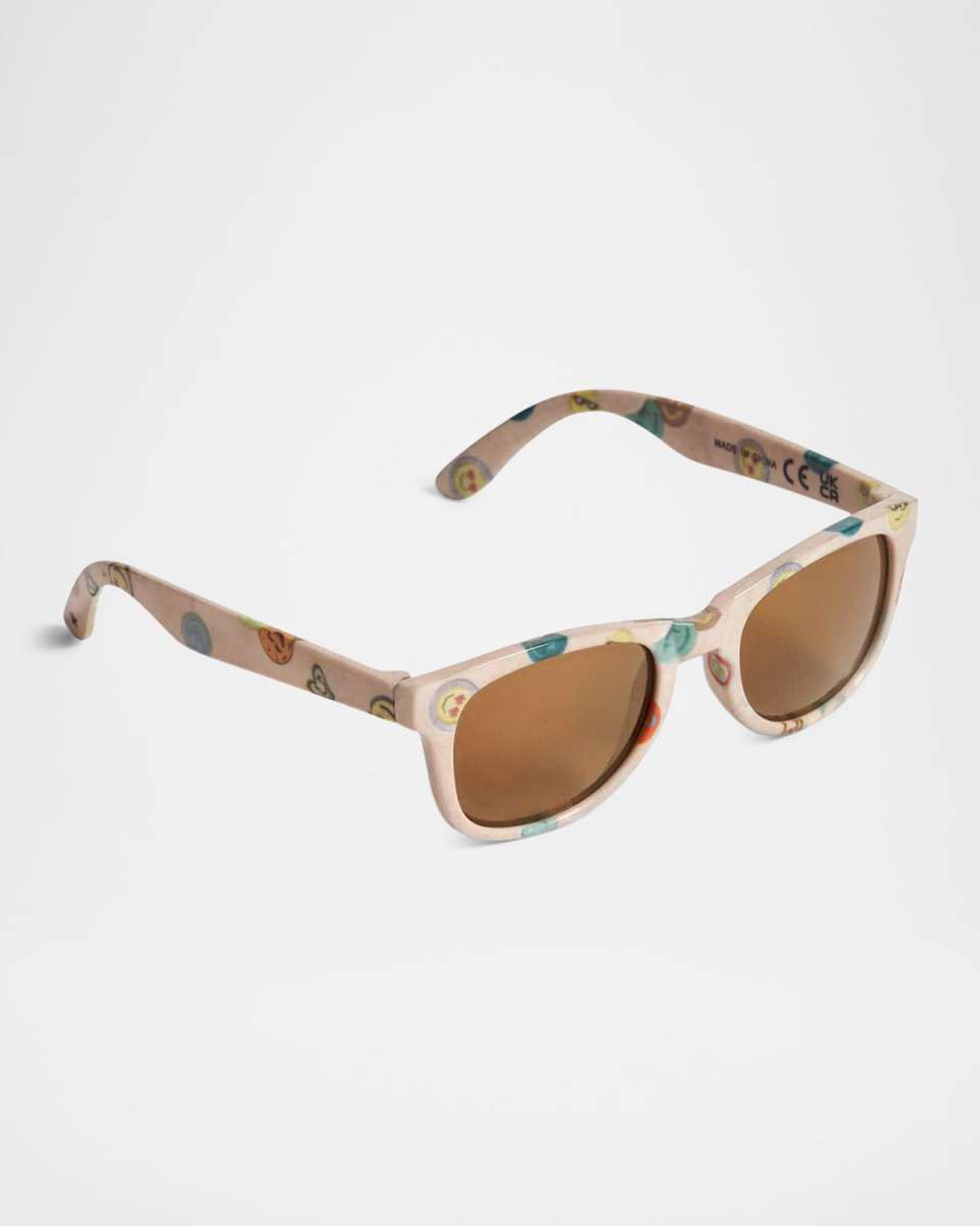 Kid's Star Emoji-Print Sunglasses